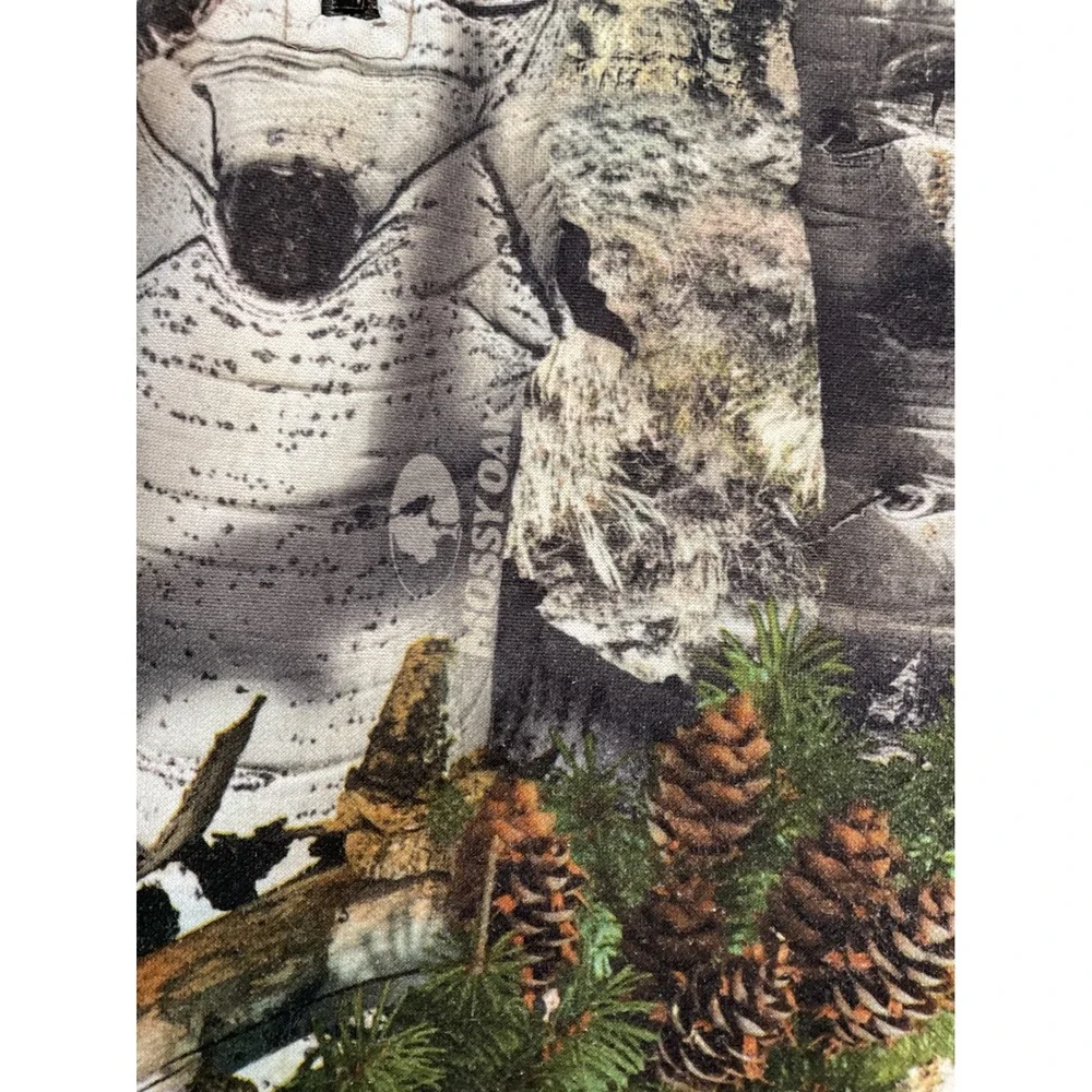 Mossy Oak Mens Birch Forest Camo 1/4 Zip Fleece Pullover Large 42-44‎ Hunting